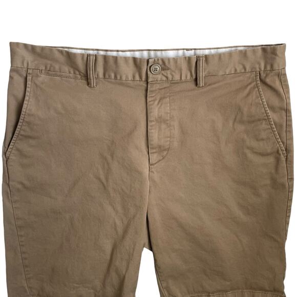 Old Navy Mens Chino Shorts 38 Tan Ultimate Slim Minimalistic Neutral Casual  - Picture 9 of 9